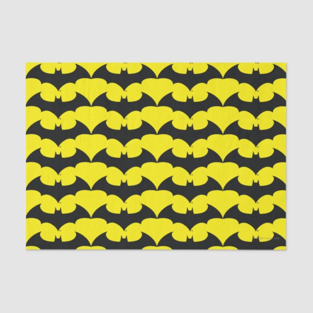 Batman Symbol | Simple Bat Silhouette Logo Tissue Paper (Front)