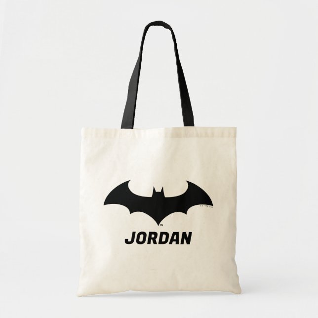 Batman Symbol | Simple Bat Silhouette Logo Tote Bag (Front)