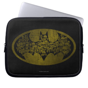 Batman Symbol   Skulls in Bat Logo Laptop Sleeve
