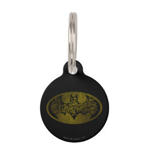 Batman Symbol Skulls in Bat Logo Pet ID Tag