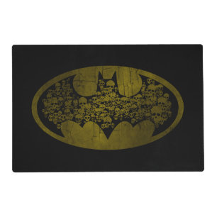 Batman Symbol   Skulls in Bat Logo Placemat