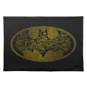 Batman Symbol   Skulls in Bat Logo Placemat