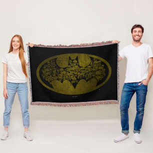 Batman Symbol Skulls in Bat Logo Throw Blanket