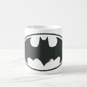 Batman Symbol Spray Black White Logo Coffee Mug