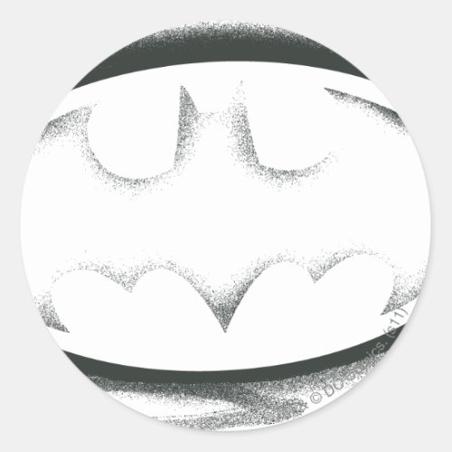 Batman Symbol  Spray Faded Logo Classic Round Sticker