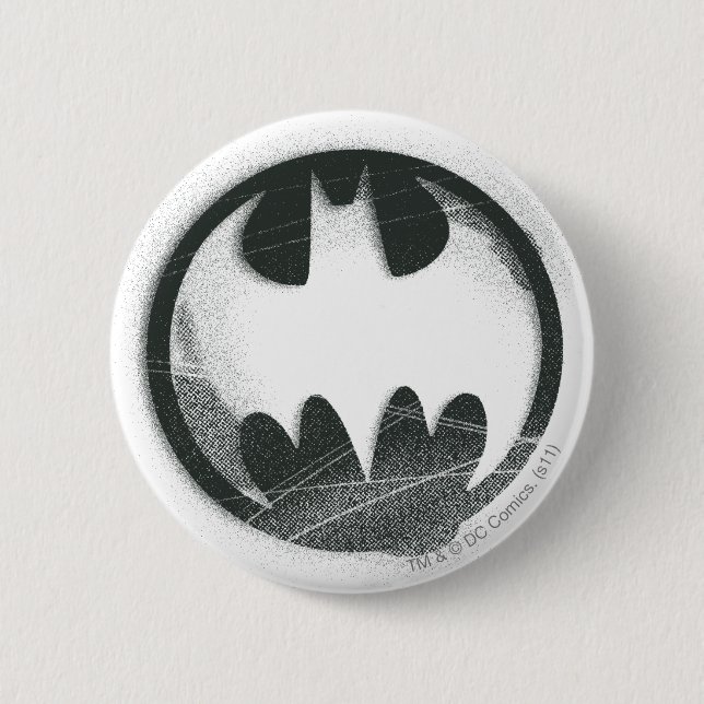 Batman Symbol | Spray Symbol Logo Pinback Button (Front)
