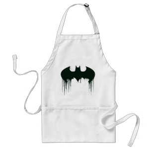 Batman Symbol Spraypaint Logo Adult Apron