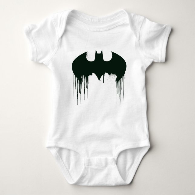 Batman Symbol | Spraypaint Logo Baby Bodysuit (Front)