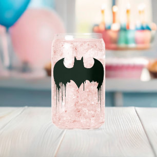 Batman Symbol Spraypaint Logo Can Glass