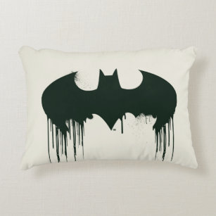 Batman Symbol   Spraypaint Logo Decorative Pillow