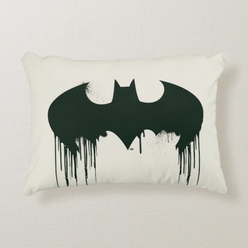 Batman Symbol  Spraypaint Logo Decorative Pillow