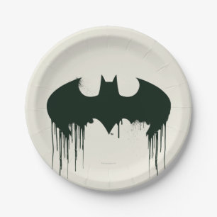 Batman Symbol Spraypaint Logo Paper Plates