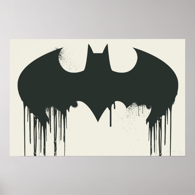 Batman Symbol | Spraypaint Logo Poster (Front)