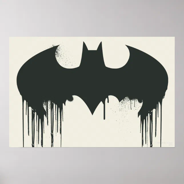 Batman Symbol | Spraypaint Logo Poster | Zazzle