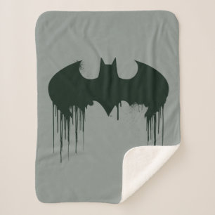 Batman Symbol Spraypaint Logo Sherpa Blanket