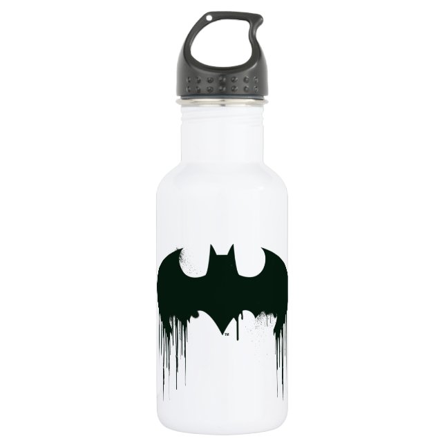 Batman Symbol | Spraypaint Logo Stainless Steel Water Bottle (Front)