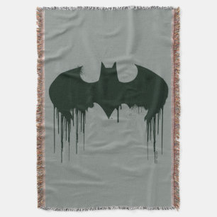 Batman Symbol Spraypaint Logo Throw Blanket