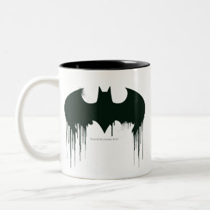 Batman Symbol   Spraypaint Logo Two-Tone Coffee Mug