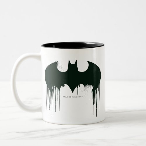 Batman Symbol  Spraypaint Logo Two_Tone Coffee Mug