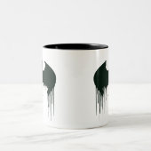 Batman Symbol | Spraypaint Logo Two-Tone Coffee Mug (Center)