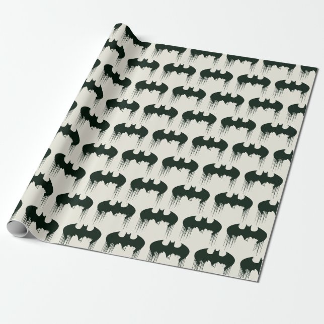 Batman Symbol | Spraypaint Logo Wrapping Paper (Unrolled)