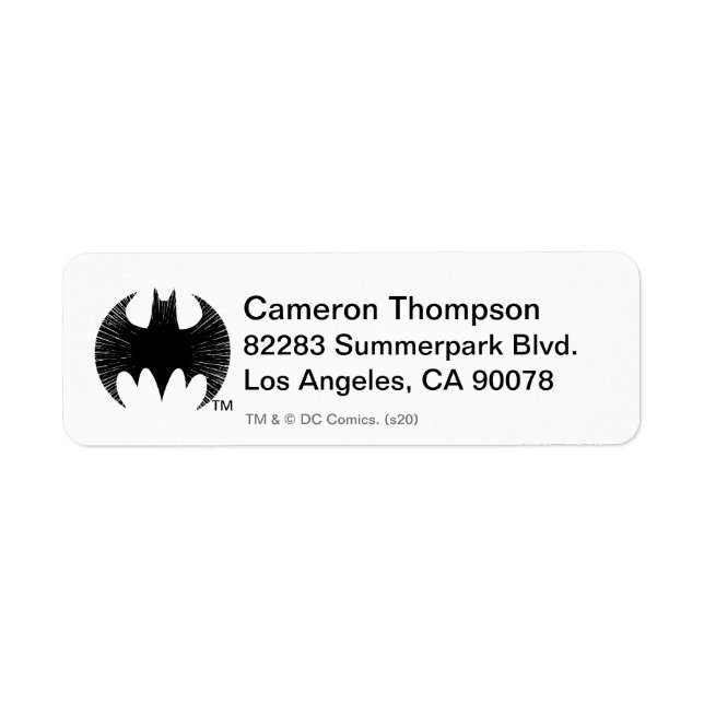 Batman Symbol | Streak Logo Label (Front)