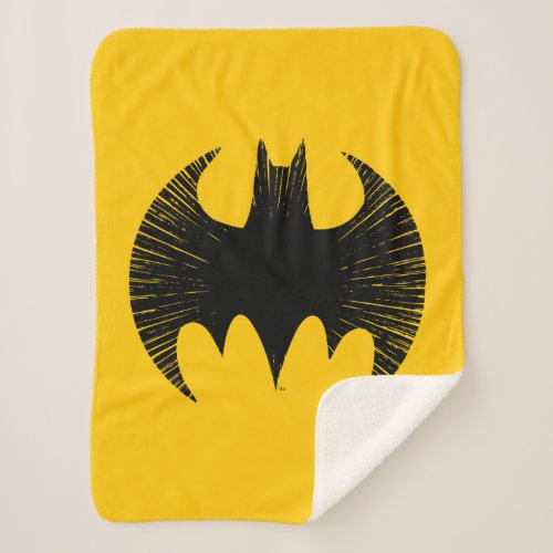 Batman Symbol  Streak Logo Sherpa Blanket