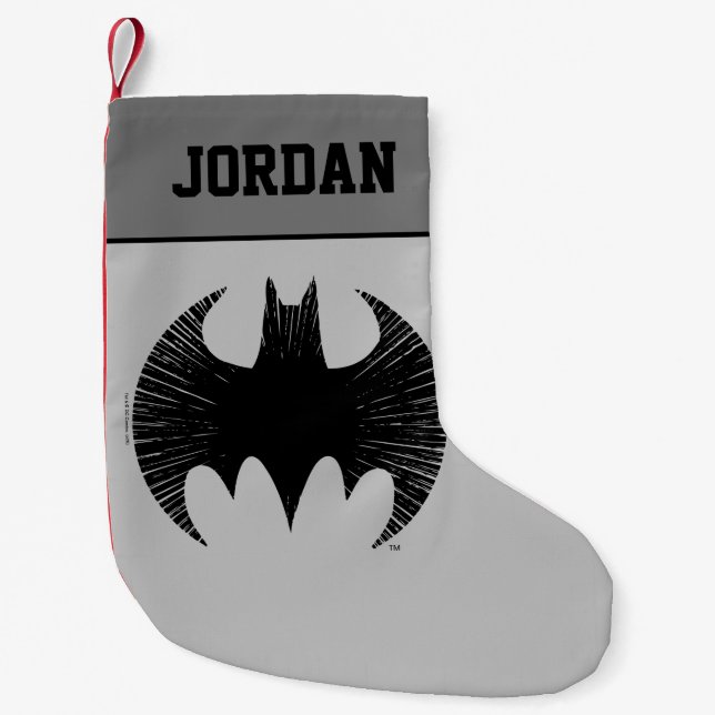 Batman Symbol | Streak Logo Small Christmas Stocking (Front)