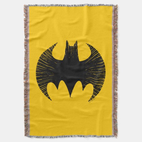 Batman Symbol  Streak Logo Throw Blanket