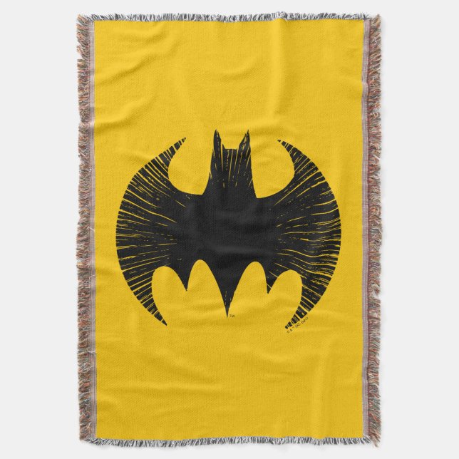 Batman Symbol | Streak Logo Throw Blanket (Front Vertical)