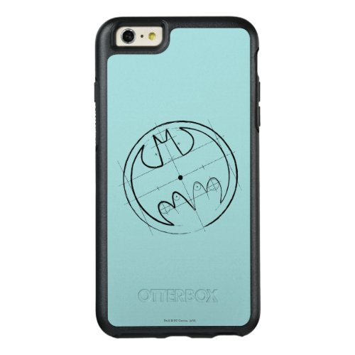 Batman Symbol  Technical Sketch Logo OtterBox iPhone 66s Plus Case