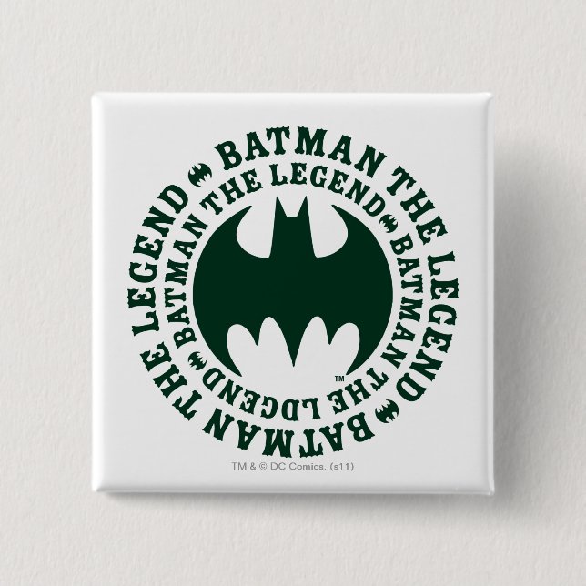 Batman Symbol | The Legend Logo Pinback Button (Front)