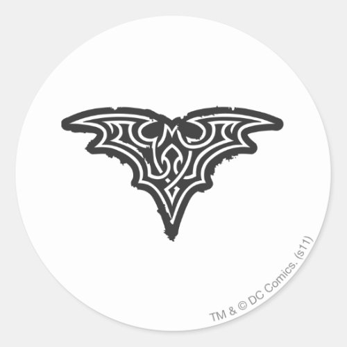 Batman Symbol  Urban Black White Logo Classic Round Sticker
