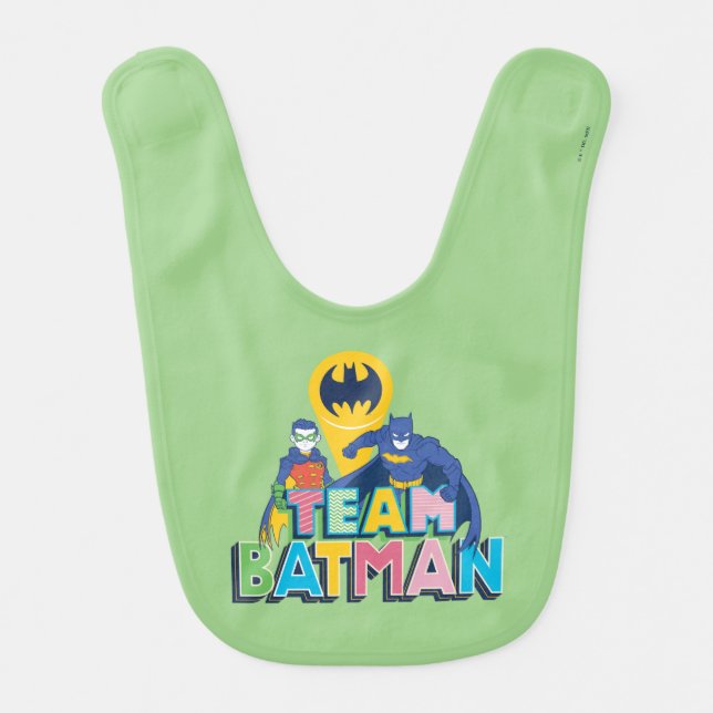 Batman | Team Batman & Robin Baby Bib (Front)