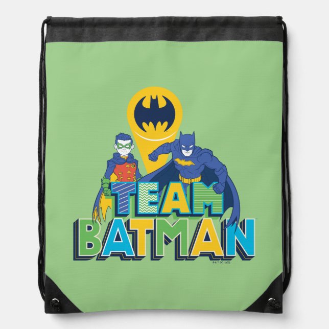 Batman | Team Batman & Robin Drawstring Bag (Front)
