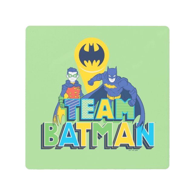 Batman | Team Batman & Robin Metal Print (Front)