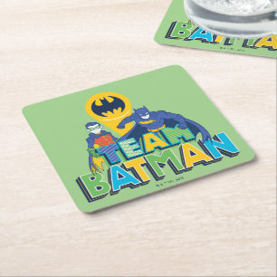 Batman Team Batman & Robin Square Paper Coaster