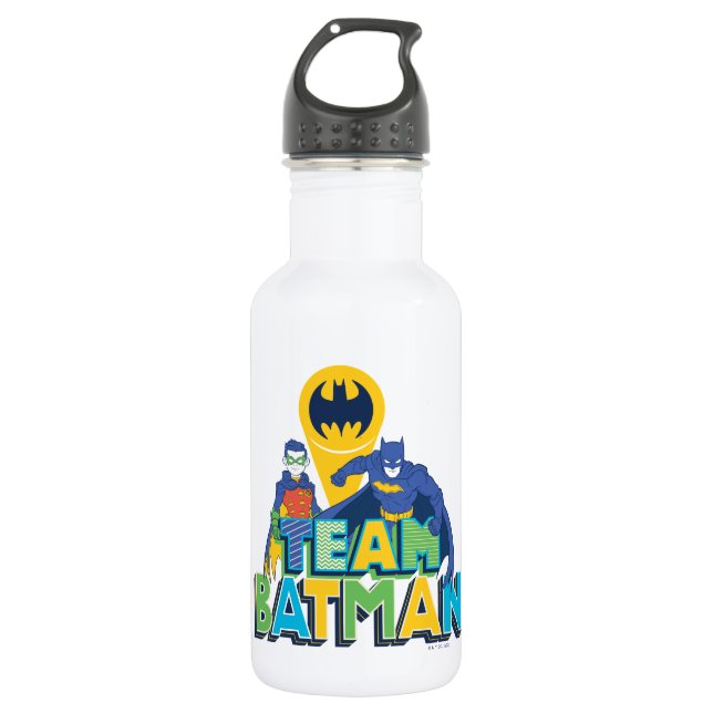 Batman | Team Batman & Robin Stainless Steel Water Bottle (Front)
