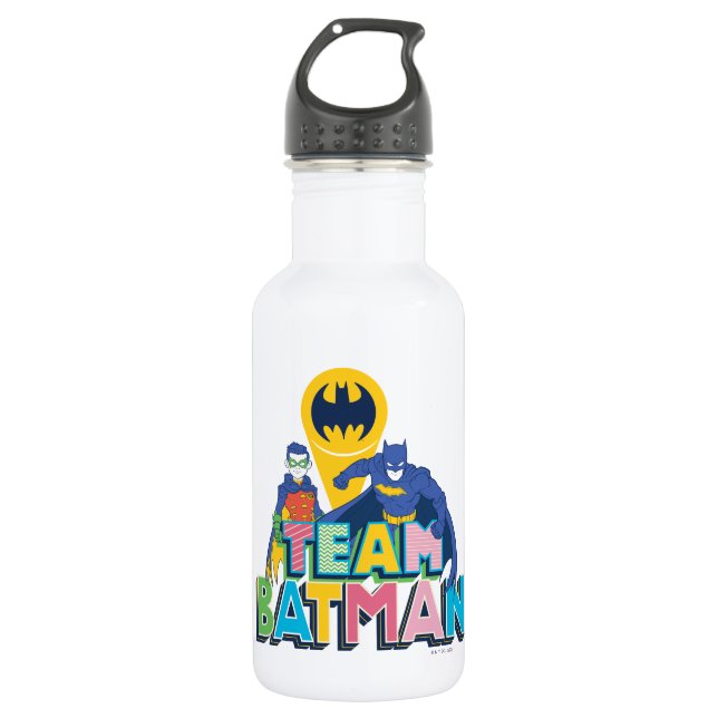 Batman | Team Batman Stainless Steel Water Bottle (Front)