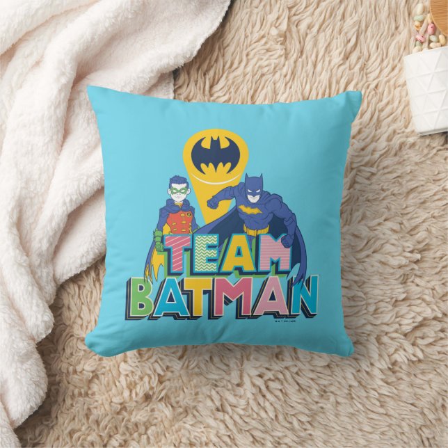Batman | Team Batman Throw Pillow (Blanket)