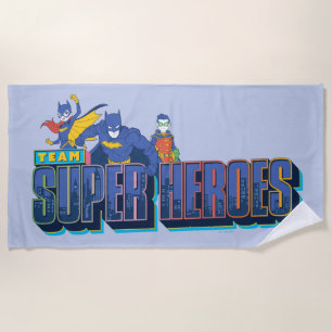 Batman Team Super Heroes Beach Towel