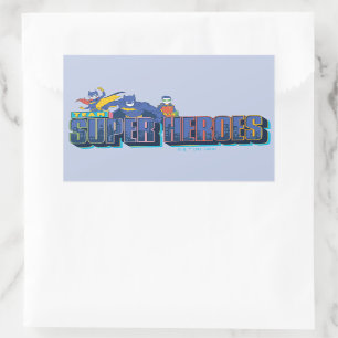 Batman Team Super Heroes Rectangular Sticker