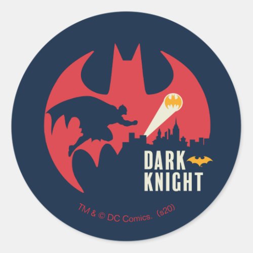 Batman The Dark Knight Bat Logo Classic Round Sticker