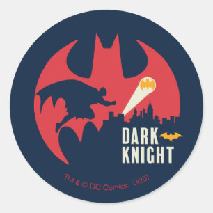 Batman The Dark Knight Bat Logo Classic Round Sticker