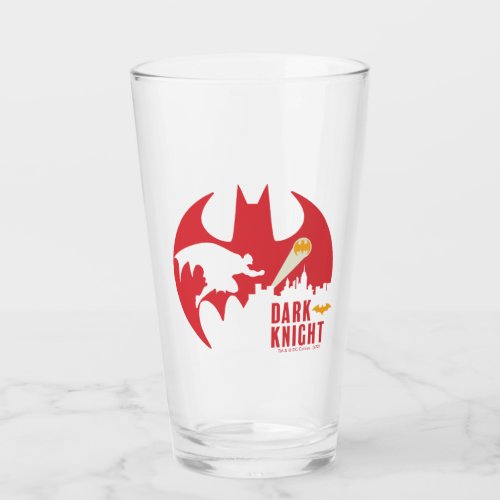 Batman The Dark Knight Bat Logo Glass