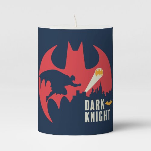 Batman The Dark Knight Bat Logo Pillar Candle