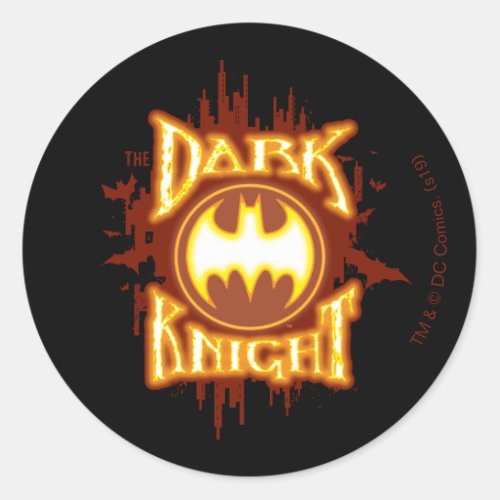 Batman  The Dark Knight Classic Round Sticker