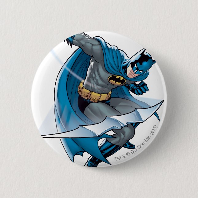 Batman Throwing Star Pinback Button (Front)