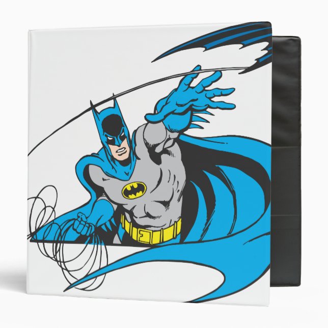 Batman Throws Batarang 3 3 Ring Binder (Front/Inside)