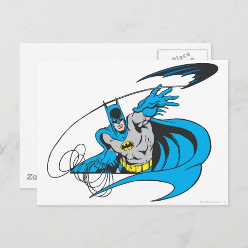 Batman Throws Batarang 3 Postcard Zazzle
